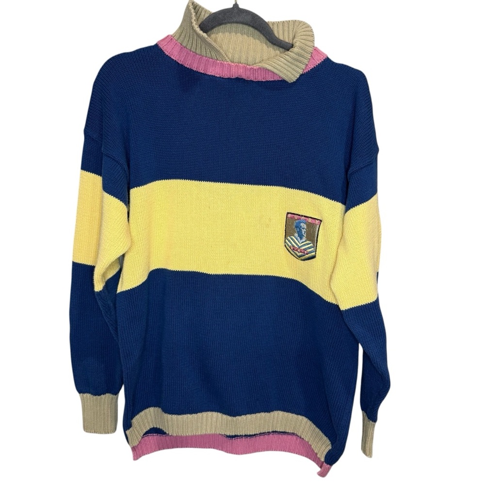 RAF‎ Royal Air Force Rugby Striped collars sweater size large cotton